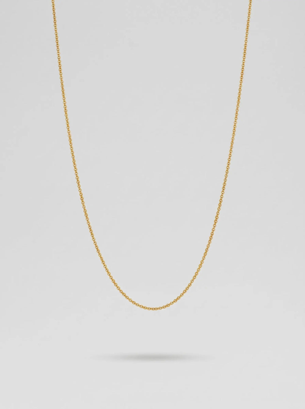 Fine Gold Box Chain Necklace – Minimalist Layering - 1mm Thin S Chain