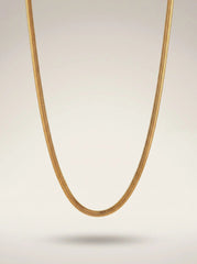 Fine Gold Box Chain Necklace – Minimalist Layering - 3mm Push Chain