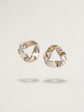 Silver Alloy Heart & Butterfly Bow Knot Stud Earrings