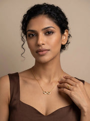 Gold Infinity Pendant Necklace – Figure-8 Symbol - 8-shaped Gold