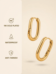 U-Shaped Earrings - PVD Stainless Steel