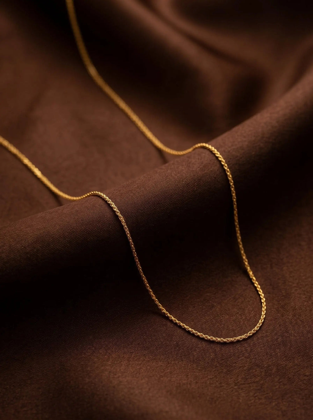 Fine Gold Box Chain Necklace – Minimalist Layering - 1mm Thin S Chain