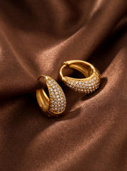 Gold Chunky Hoop Earrings – Bold 18K Huggie
