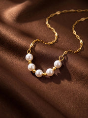 Gold Infinity Pendant Necklace – Figure-8 Symbol - Smile Pearl Gold