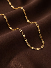 Dainty Gold Cable Chain Necklace – Minimalist
