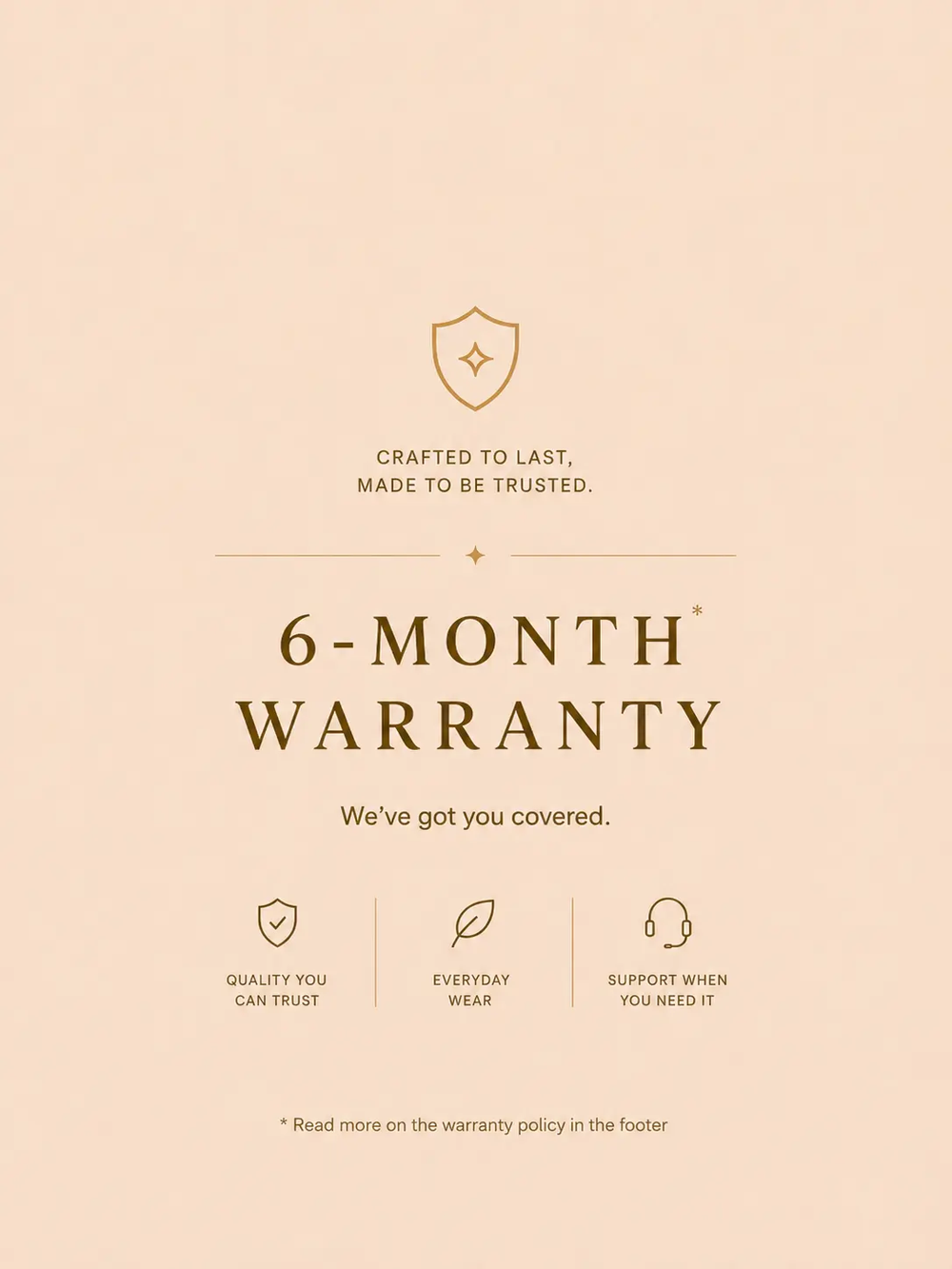 6-MONTH WARRANTY