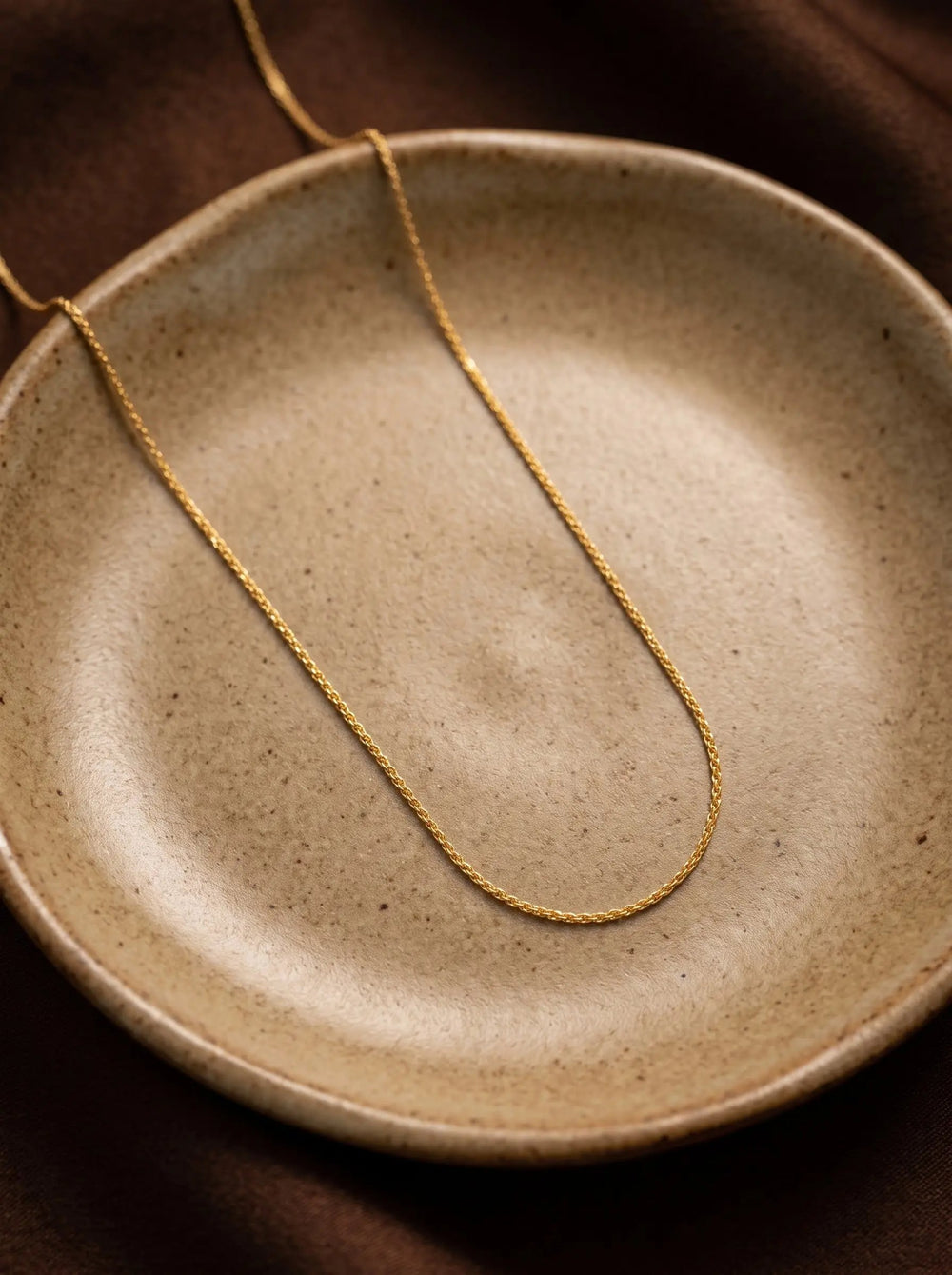 Fine Gold Box Chain Necklace – Minimalist Layering - 1mm Thin S Chain