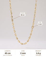 Dainty Gold Cable Chain Necklace – Minimalist