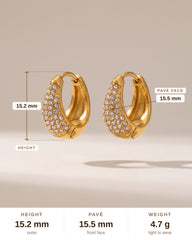 Gold Chunky Hoop Earrings – Bold 18K Huggie