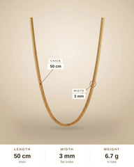 Fine Gold Box Chain Necklace – Minimalist Layering - 3mm Push Chain