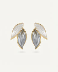 Gold-Tone Alloy Floral Bow Knot Drop Earrings