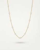Gold Pearl Clavicle Necklace