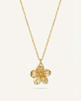 Gold Floral Pendant Necklace – Everyday Light Luxury
