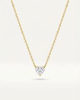 Gold Mini Heart Diamond Necklace