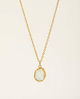 Gold-Plated Geometric Zircon Pendant Necklace – Stainless Steel, Adjustable
