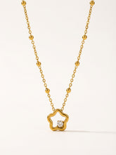 Gold-Plated Stainless Steel Star Pendant Necklace