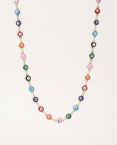 Colored Gold Devil's Eye Beaded Necklace