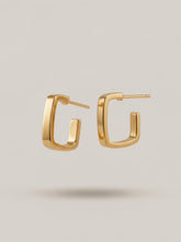 Gold-Tone Geometric Hoop Earrings