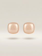 Champagne Shell Sterling Silver Needle Stud Earrings