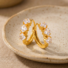 Gold 18K PVD Stainless Steel Geometric Hoop Earrings