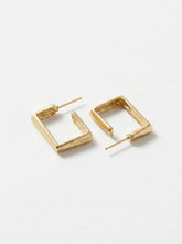Gold-Tone Geometric Medium Earrings Minimalist Metal