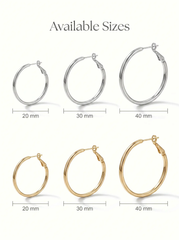 Geometric Open Hoop Earrings - Electroplated 201 Stainless Steel