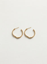 Bright Gold Women's S925 Silver Needle Hoop Earrings