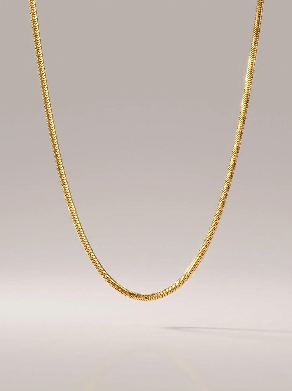 Fine Gold Box Chain Necklace – Minimalist Layering - 1.5mm Push Chain