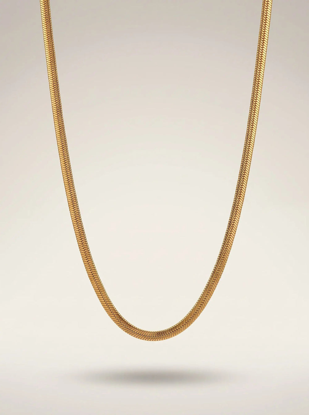 Fine Gold Box Chain Necklace – Minimalist Layering - 3mm Push Chain