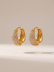 Gold Chunky Hoop Earrings – Bold 18K Huggie