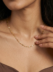 Dainty Gold Cable Chain Necklace – Minimalist