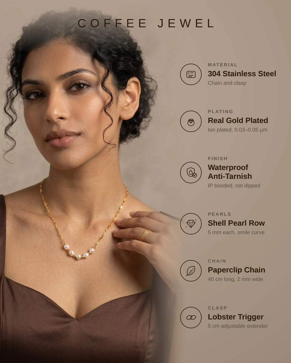 Gold Infinity Pendant Necklace – Figure-8 Symbol - Smile Pearl Gold