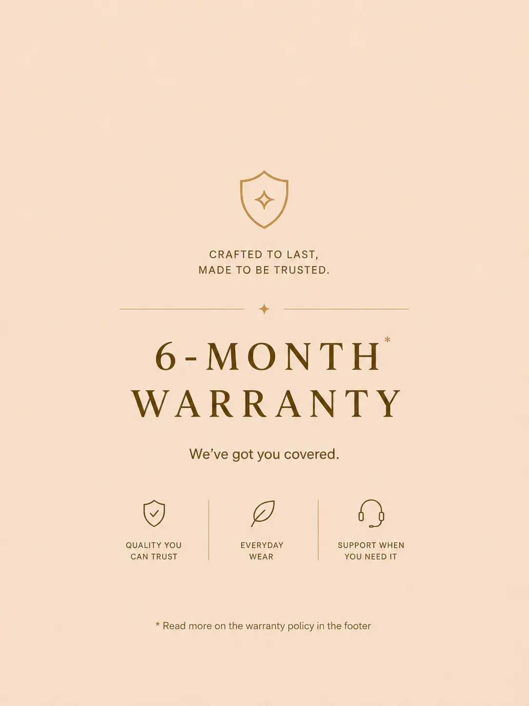 6-MONTH WARRANTY