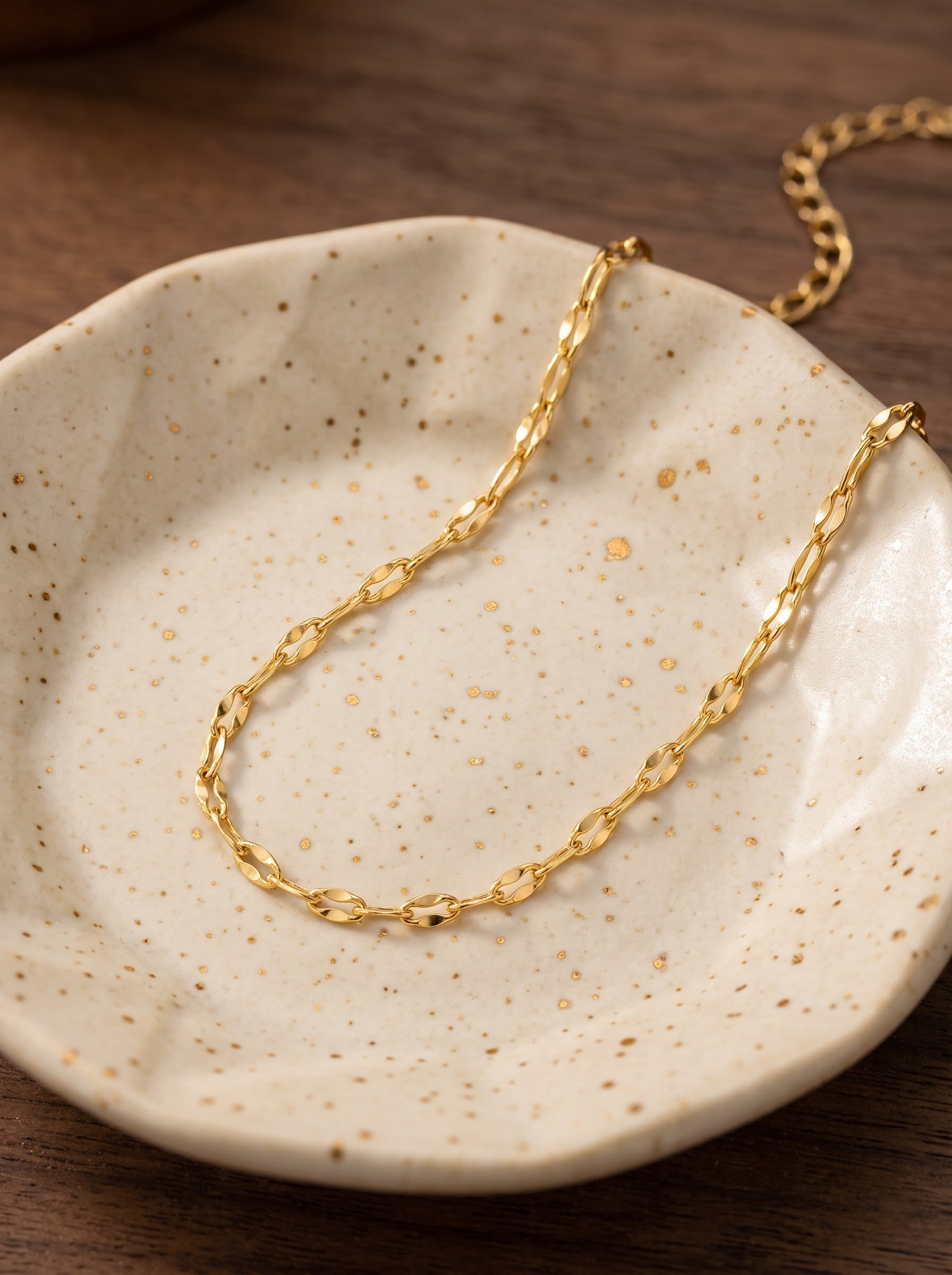 Dainty Gold Cable Chain Necklace – Minimalist