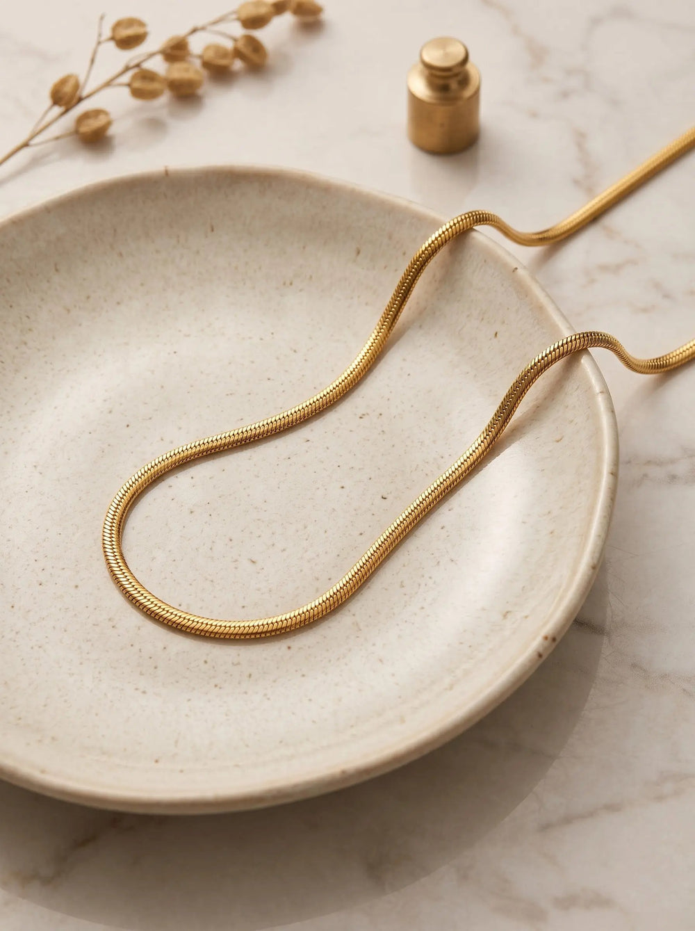 Fine Gold Box Chain Necklace – Minimalist Layering - 3mm Push Chain
