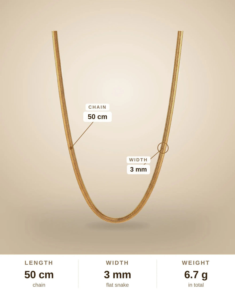 Fine Gold Box Chain Necklace – Minimalist Layering - 3mm Push Chain