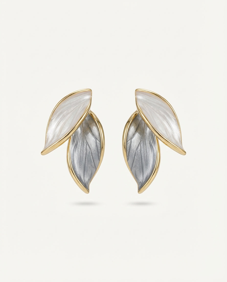 Gold-Tone Alloy Floral Bow Knot Drop Earrings