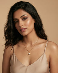 Gold-Tone Shell Stone Pendant Necklace – Everyday Confidence