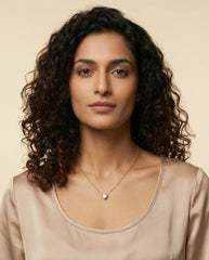Gold Mini Heart Diamond Necklace