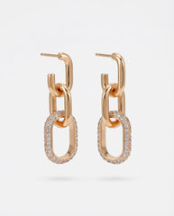 18k White Gold Plated Copper Alloy Drop Earrings