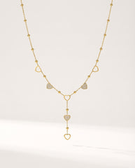 Gold Heart Pendant Necklace – Stainless Steel, One Size