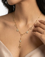 Gold Heart Pendant Necklace – Stainless Steel, One Size