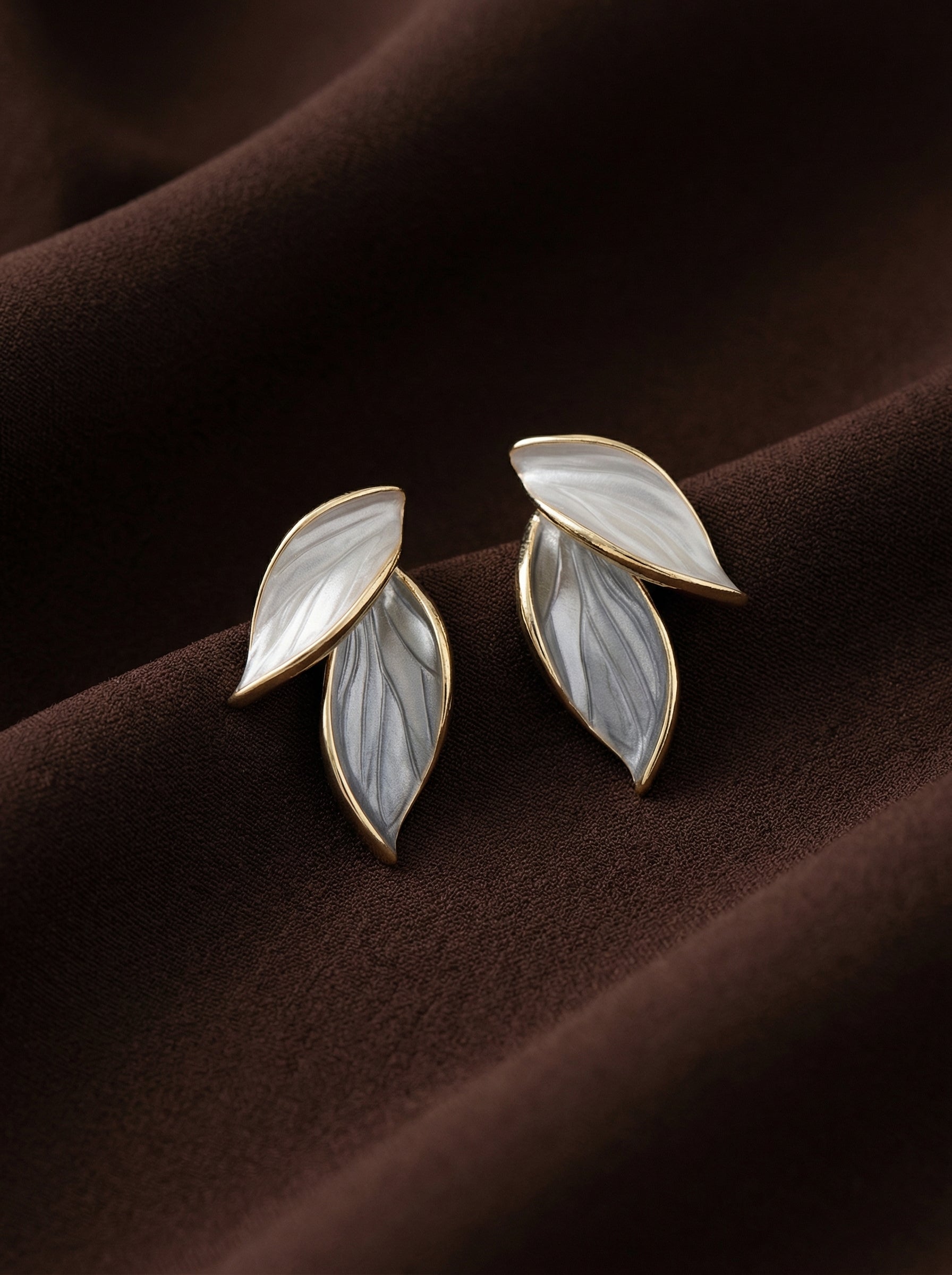 Gold-Tone Alloy Floral Bow Knot Drop Earrings