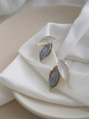 Gold-Tone Alloy Floral Bow Knot Drop Earrings