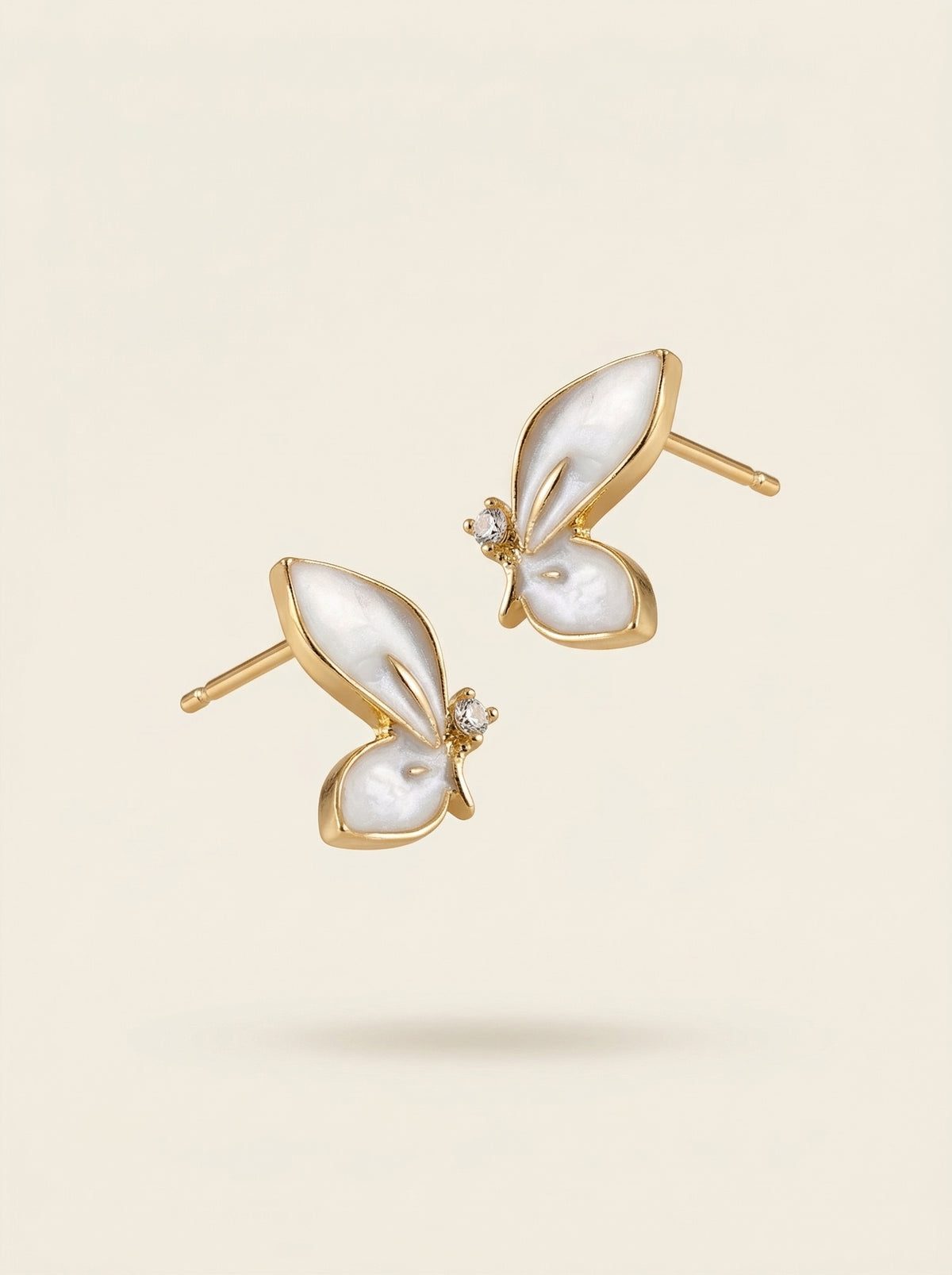 S925 Silver Pearl Butterfly Knot Stud Earrings