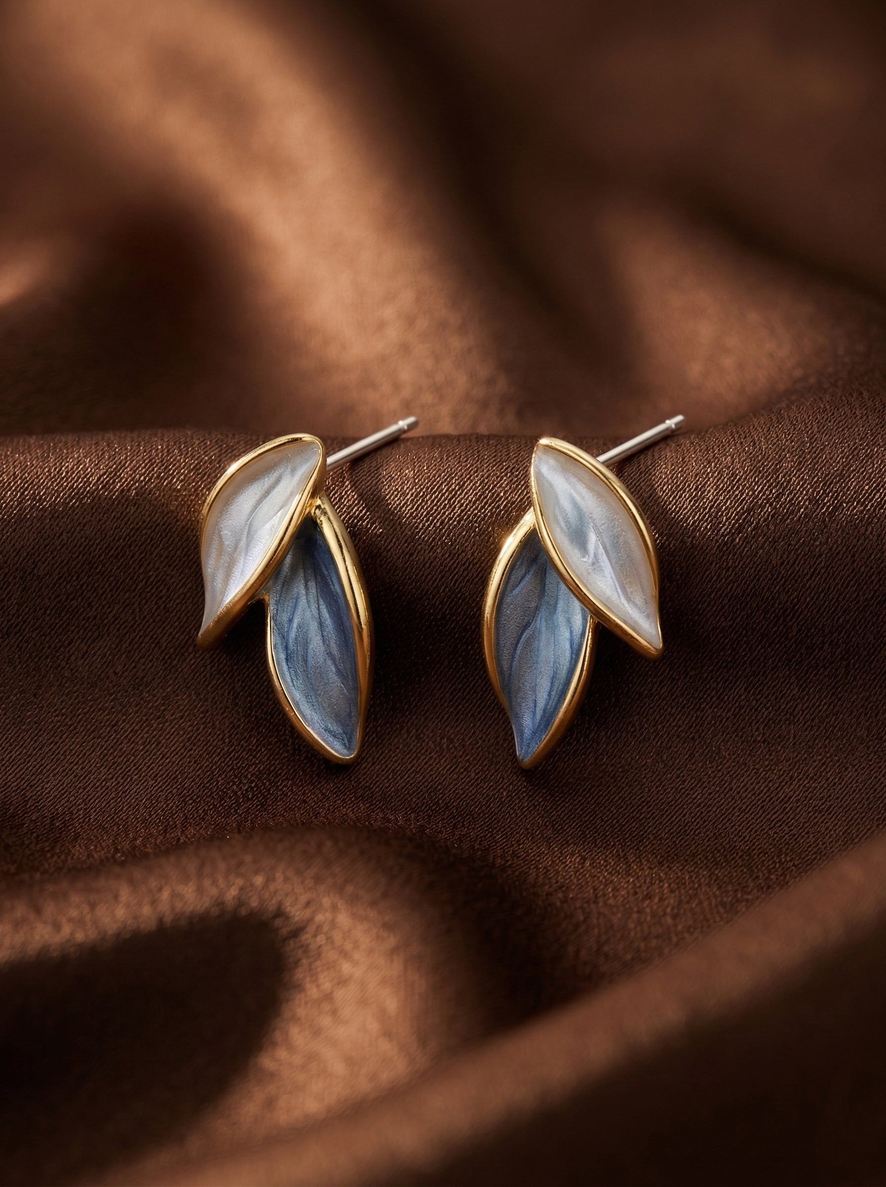 S925 Silver Leaf & Butterfly Knot Earrings Women