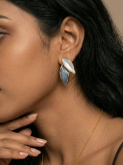 S925 Silver Leaf & Butterfly Knot Earrings Women