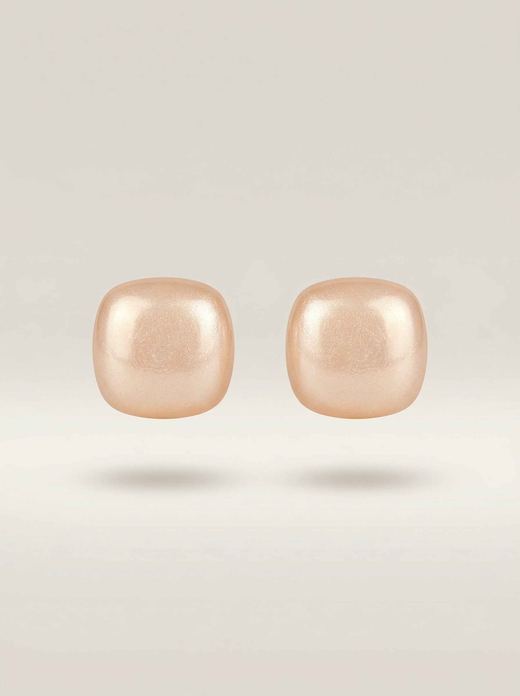 Champagne Shell Sterling Silver Needle Stud Earrings