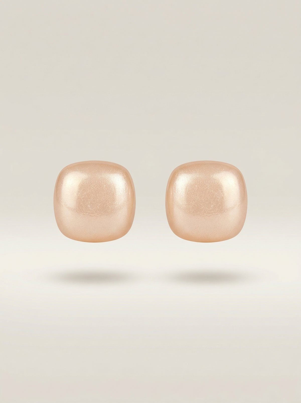 Champagne Shell Sterling Silver Needle Stud Earrings