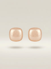 Champagne Shell Sterling Silver Needle Stud Earrings